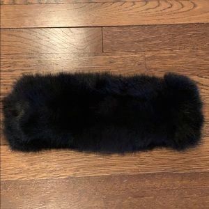 Surell Black Rabbit Fur headband